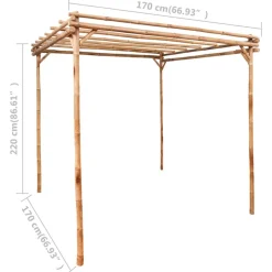 MAISON EXCLUSIVE - Pergola bambou 170x170x220 cm