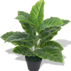 MAISON EXCLUSIVE - Plante taro artificielle avec pot 45 cm vert