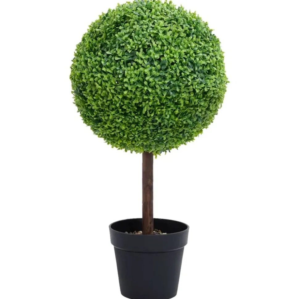 MAISON EXCLUSIVE - Plante de buis artificiel avec pot forme de boule vert 71 cm