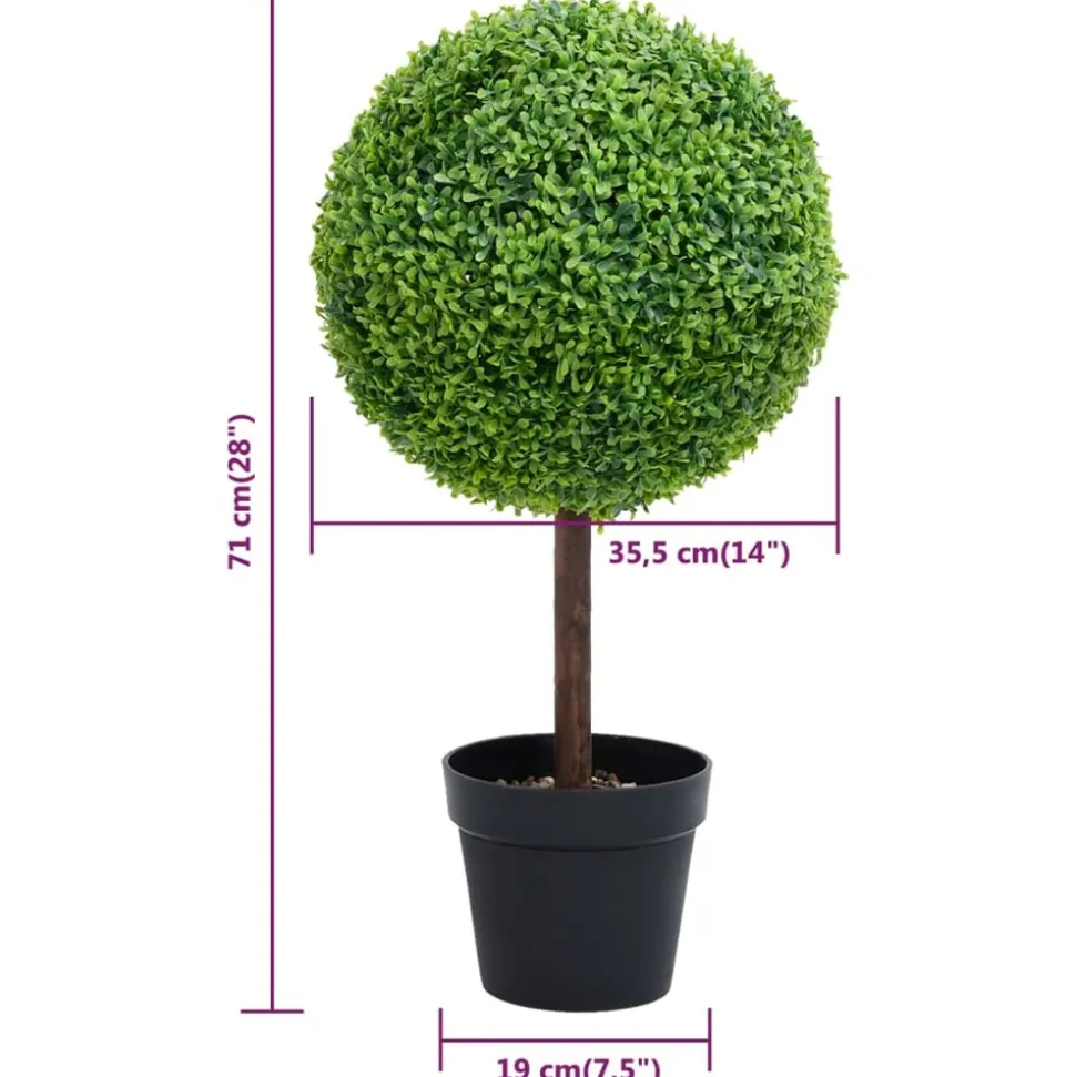 MAISON EXCLUSIVE - Plante de buis artificiel avec pot forme de boule vert 71 cm