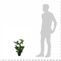 MAISON EXCLUSIVE - Plante hortensia artificielle avec pot 60 cm blanc
