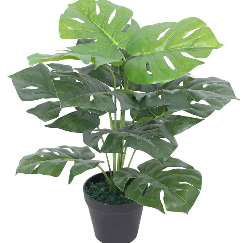 MAISON EXCLUSIVE - Plante monstera artificielle avec pot 45 cm vert