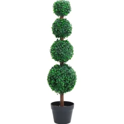 MAISON EXCLUSIVE - Plante de buis artificiel avec pot forme de boule vert 90 cm