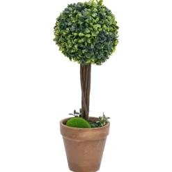 MAISON EXCLUSIVE - Plantes de buis artificiel 2 pcs avec pots boule vert 41 cm