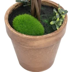 MAISON EXCLUSIVE - Plantes de buis artificiel 2 pcs avec pots boule vert 41 cm
