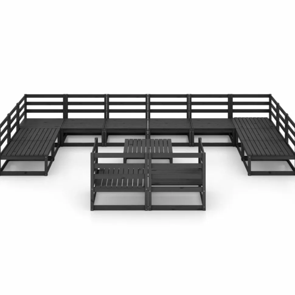 MAISON EXCLUSIVE - Salon de jardin 13 pcs bois de pin massif