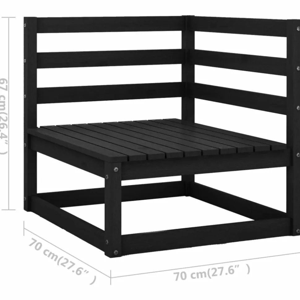 MAISON EXCLUSIVE - Salon de jardin 13 pcs bois de pin massif