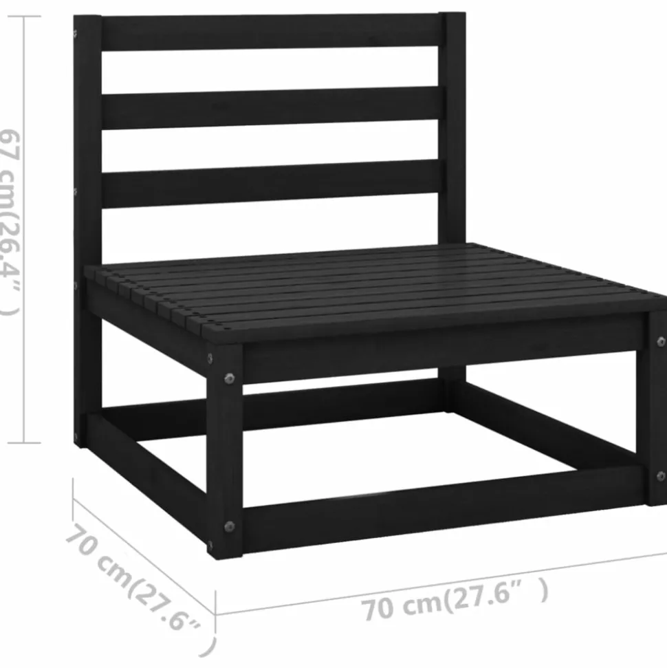 MAISON EXCLUSIVE - Salon de jardin 13 pcs bois de pin massif