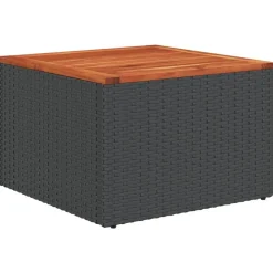 MAISON EXCLUSIVE - Salon de jardin 12 pcs avec coussins noir résine tressée