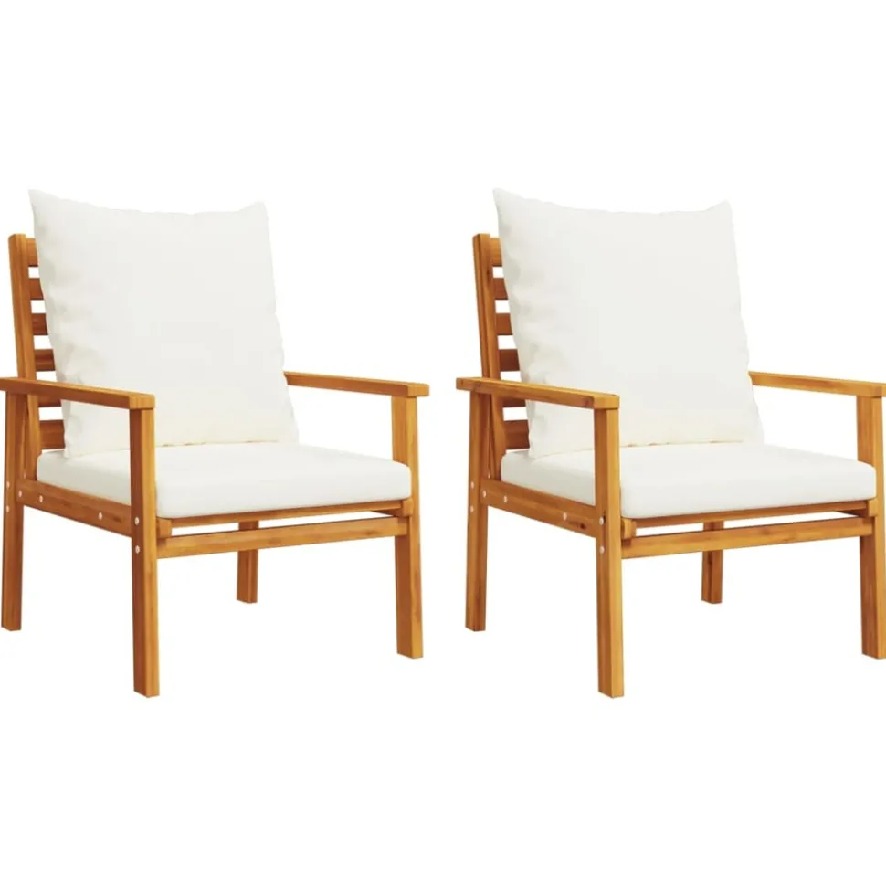 MAISON EXCLUSIVE - Salon de jardin 4 pcs avec coussins bois d'acacia solide