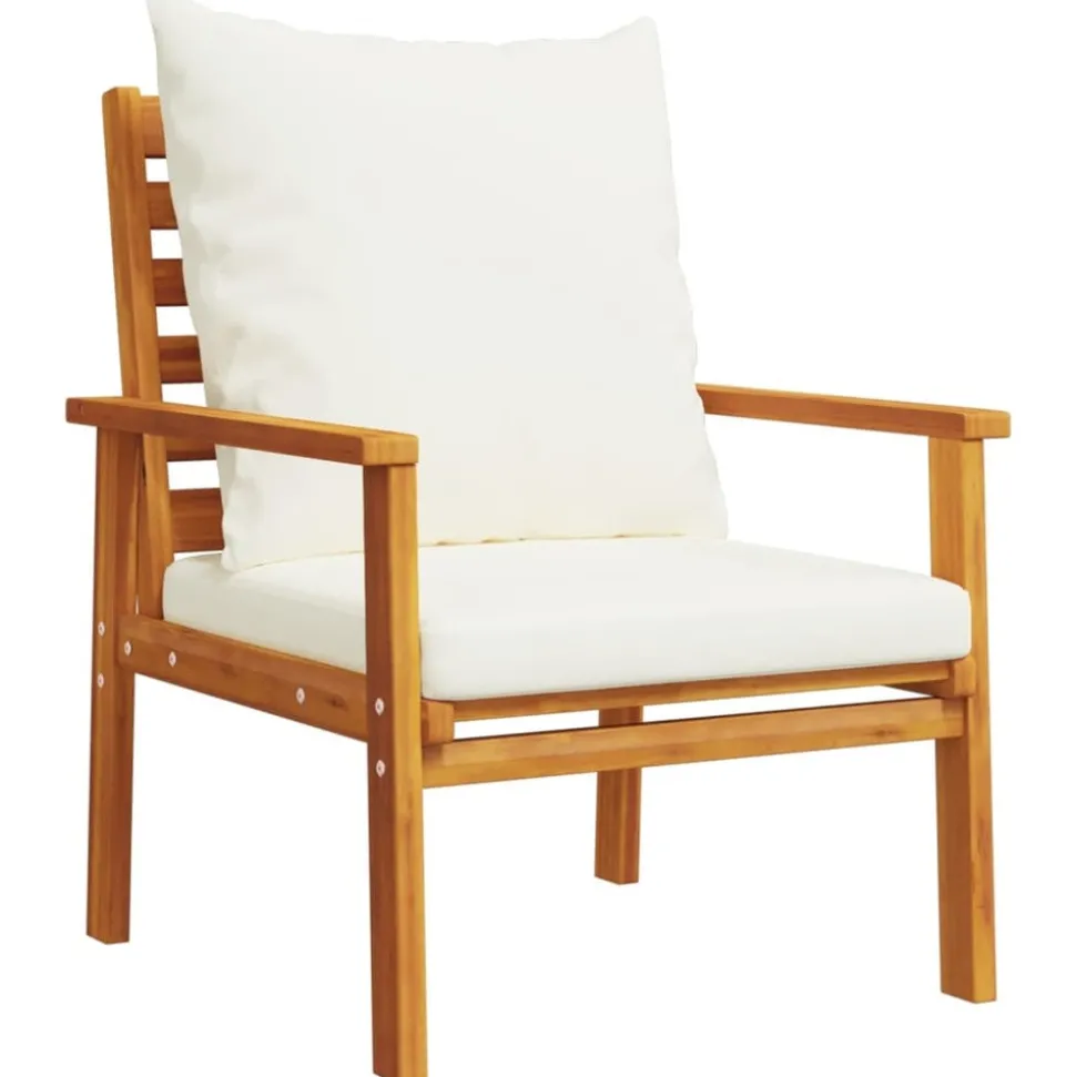 MAISON EXCLUSIVE - Salon de jardin 4 pcs avec coussins bois d'acacia solide