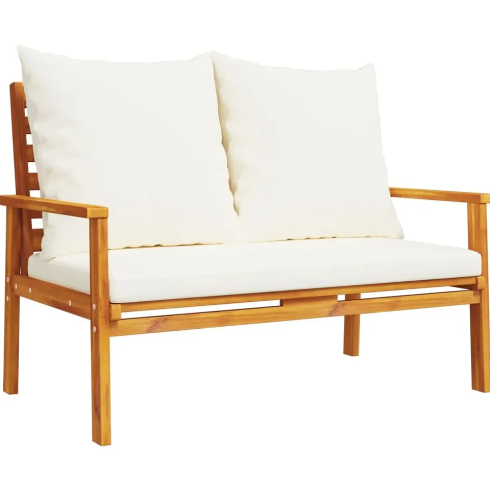 MAISON EXCLUSIVE - Salon de jardin 4 pcs avec coussins bois d'acacia solide