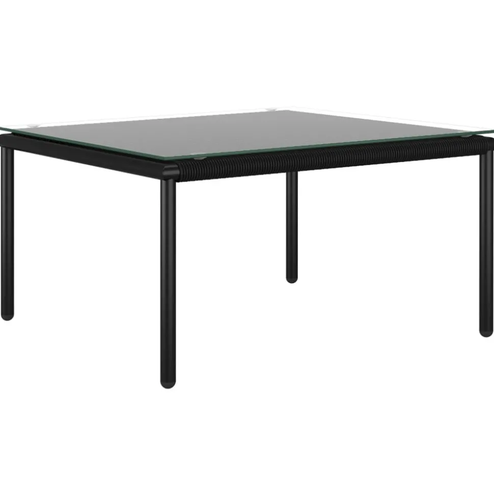 MAISON EXCLUSIVE - Salon de jardin 5 pcs avec coussins noir pvc