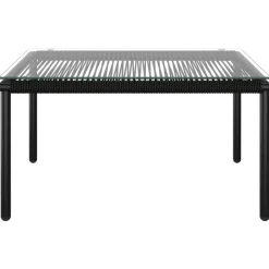 MAISON EXCLUSIVE - Salon de jardin 5 pcs avec coussins noir pvc