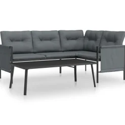 MAISON EXCLUSIVE - Salon de jardin 2 pcs anthracite acier