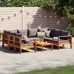 MAISON EXCLUSIVE - Salon de jardin avec coussins 6 pcs bois d'acacia solide