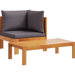 MAISON EXCLUSIVE - Salon de jardin avec coussins 6 pcs bois d'acacia solide