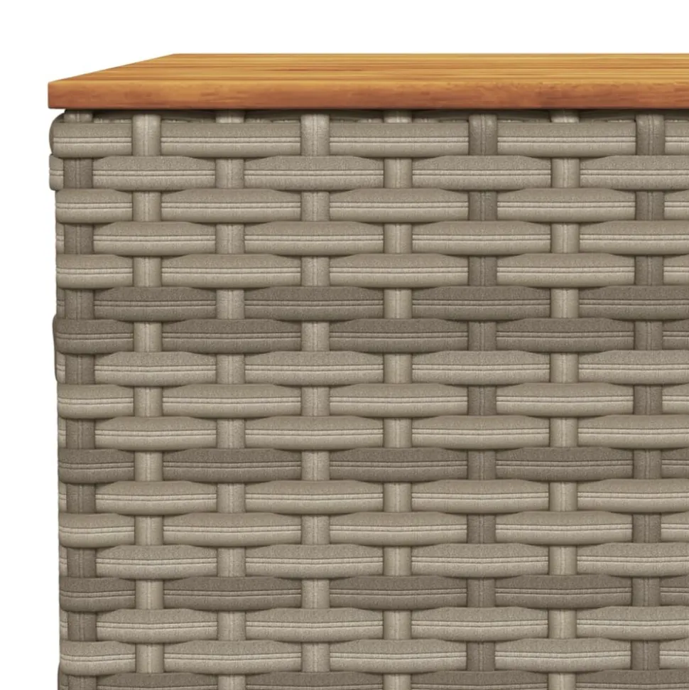 MAISON EXCLUSIVE - Salon de jardin 11 pcs avec coussins gris résine tressée