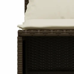 MAISON EXCLUSIVE - Salon de jardin 4 pcs avec coussins marron résine tressée