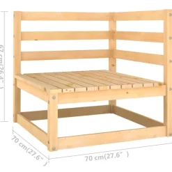 MAISON EXCLUSIVE - Salon de jardin 8 pcs bois de pin massif