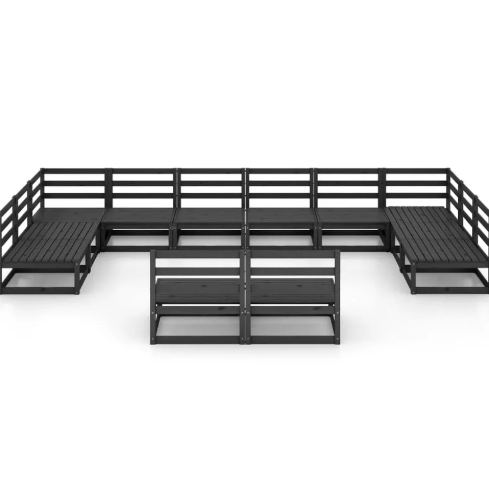 MAISON EXCLUSIVE - Salon de jardin 12 pcs bois de pin massif