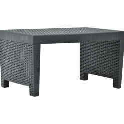 MAISON EXCLUSIVE - Salon de jardin 3 pcs plastique anthracite