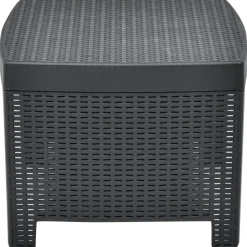 MAISON EXCLUSIVE - Salon de jardin 3 pcs plastique anthracite