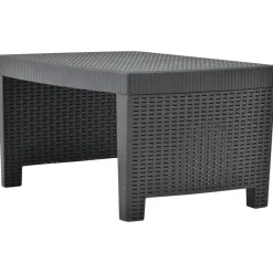 MAISON EXCLUSIVE - Salon de jardin 3 pcs plastique anthracite