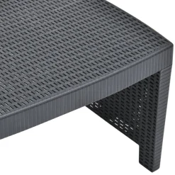 MAISON EXCLUSIVE - Salon de jardin 3 pcs plastique anthracite
