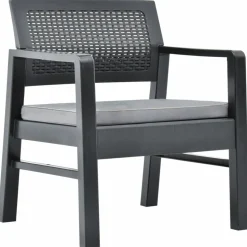 MAISON EXCLUSIVE - Salon de jardin 3 pcs plastique anthracite