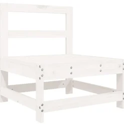 MAISON EXCLUSIVE - Salon de jardin 4 pcs blanc bois de pin massif