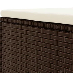 MAISON EXCLUSIVE - Salon de jardin 4 pcs avec coussins marron résine tressée