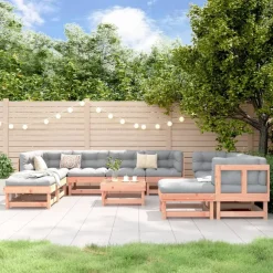 MAISON EXCLUSIVE - Salon de jardin 11 pcs bois massif douglas
