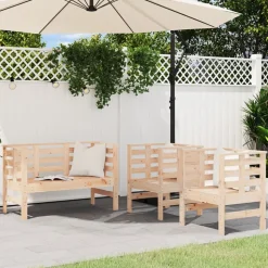 MAISON EXCLUSIVE - Salon de jardin 3 pcs bois massif de pin