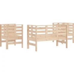 MAISON EXCLUSIVE - Salon de jardin 3 pcs bois massif de pin