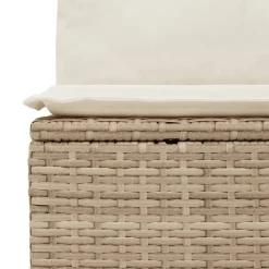 MAISON EXCLUSIVE - Salon de jardin avec coussins 12 pcs beige résine tressée