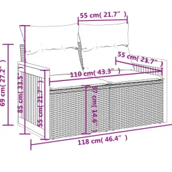 MAISON EXCLUSIVE - Salon de jardin avec coussins 12 pcs beige résine tressée