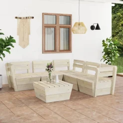 MAISON EXCLUSIVE - Salon de jardin palette 6 pcs bois d'épicéa imprégné