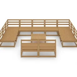 MAISON EXCLUSIVE - Salon de jardin 12 pcs bois de pin massif