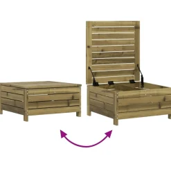 MAISON EXCLUSIVE - Salon de jardin 3 pcs bois de pin imprégné