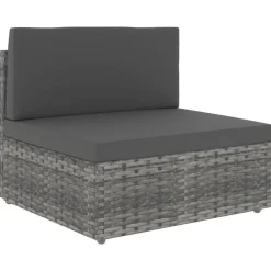 MAISON EXCLUSIVE - Salon de jardin 8 pcs résine tressée gris