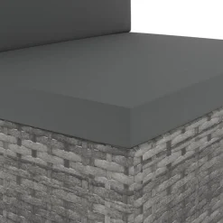 MAISON EXCLUSIVE - Salon de jardin 8 pcs résine tressée gris