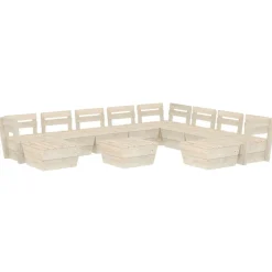 MAISON EXCLUSIVE - Salon de jardin palette 11 pcs bois d'épicéa imprégné