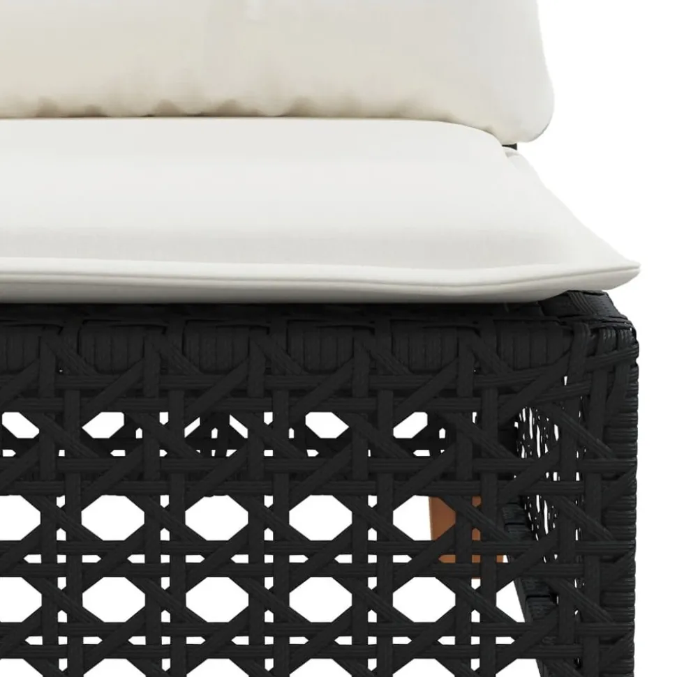 MAISON EXCLUSIVE - Salon de jardin 5 pcs avec coussins noir résine tressée