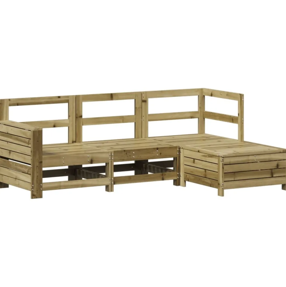 MAISON EXCLUSIVE - Salon de jardin 4 pcs bois de pin imprégné