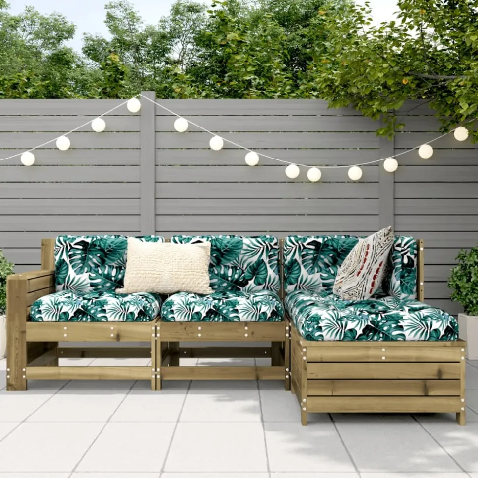 MAISON EXCLUSIVE - Salon de jardin 4 pcs bois de pin imprégné