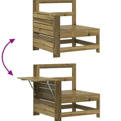 MAISON EXCLUSIVE - Salon de jardin 4 pcs bois de pin imprégné