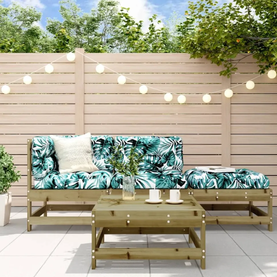 MAISON EXCLUSIVE - Salon de jardin 4 pcs bois de pin imprégné