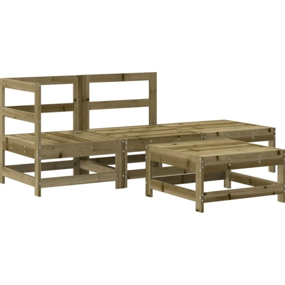 MAISON EXCLUSIVE - Salon de jardin 4 pcs bois de pin imprégné