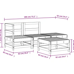 MAISON EXCLUSIVE - Salon de jardin 4 pcs bois de pin imprégné